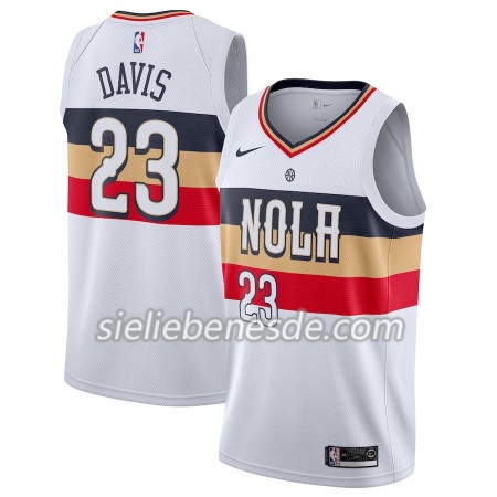 Herren NBA New Orleans Pelicans Trikot Anthony Davis 23 2018-19 Nike Weiß Swingman